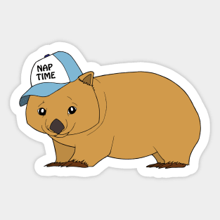 Wombat - nap time Sticker